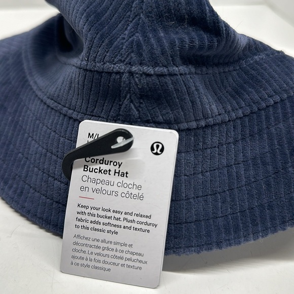 Lululemon Corduroy Bucket Sun Hat TRNV True Navy Blue M/L New NWT - Picture 7 of 10